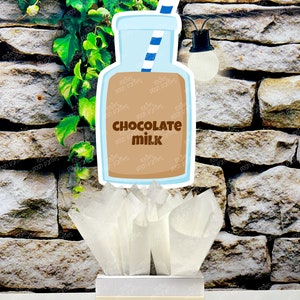 Cookies and Milk Birthday Baby Shower Theme Party Decoration Table Centerpiece