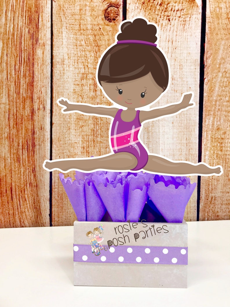 Girl Gymnast Birthday Centerpiece Gymnast Party Birthday Favor Gymnastics Party Girl Gymnastics Birthday Party Decoration PRICE PER PIECE