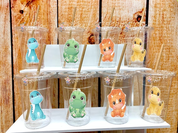 Dinosaur Baby Shower | Dinosaur Theme | Dinosaur Baby Shower Party | Dinosaur Party Cup Favors | Hatching Soon Dinosaur Decor Theme VARIETY Il_570xn
