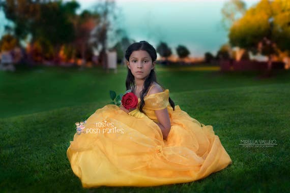 Princess Belle dress for Birthday costume or Photo shoot Belle dress outfit Birthday dress Belle costume Princess dress for Birthday party Il_570xn