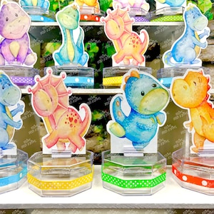 Baby Dinosaur Baby Shower Theme | Dinosaur Party Candy Jar Favor | Dino Theme Favors | Dino Theme | Candy Jar Favor Hatching Soon SET OF 12