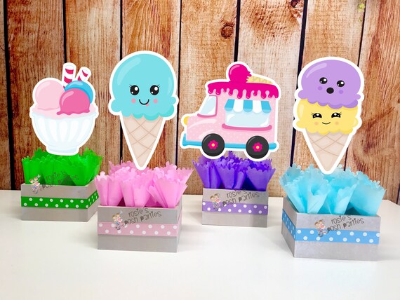 Ice Cream birthday party Favor centerpiece Ice Cream party decoration birthday First Birthday Favor Ice Cream Centerpiece Decor INDIVIDUAL Il_570xn