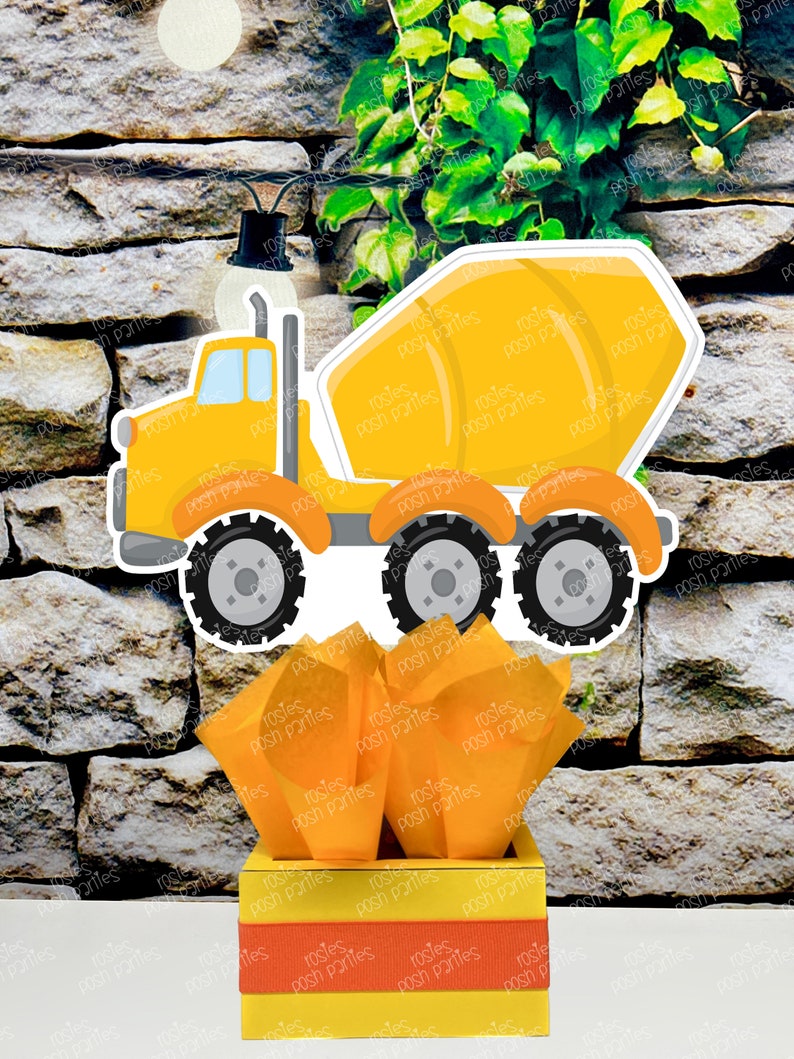 Construction Birthday Theme Party Decoration Table Centerpiece