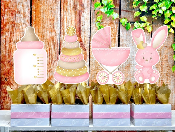 Its a Girl Baby Shower Theme | Baby Shower Centerpiece Decoration | Girl Baby Shower Theme | Pink Baby Girl Shower Party Decoration INDVDUAL Il_570xn