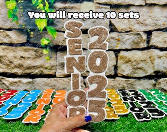 Homecoming Supplies | Homecoming Senior Mum | Homecoming Mum | Junior Sophomore Cut Out | Senior Night Graduation Cut Out Word Name Cut Out