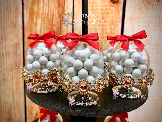 Royal Princess Favors | Cloche Dome Favors | Wedding Favors | Cloche Plastic Dome Favor | Cloche Dome Decoration | Dome Favors | SET OF 12 Il_570xn