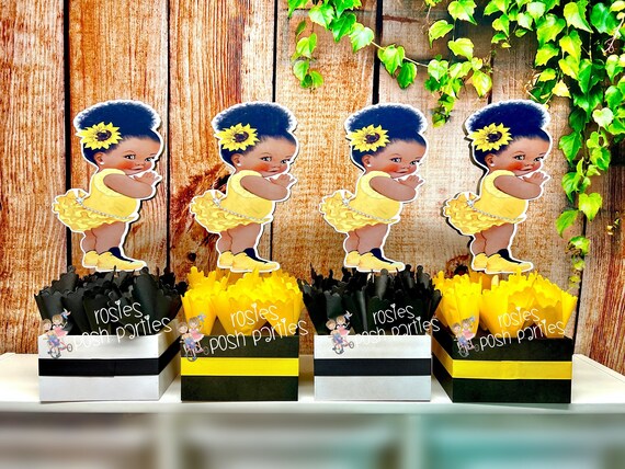Sunflower Girl Birthday Theme | Sunflower Girl Baby Shower Theme | Sunflower Theme | Sunflower Centerpiece | Yellow Sunflower INDIVIDUAL Il_570xn