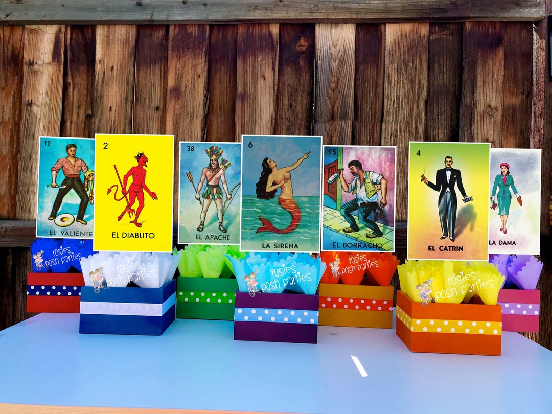 Loteria Theme Loteria Game Night Birthday Party Centerpiece Decoration