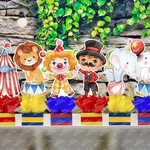 Carnival Circus Theme | Circus Birthday Party Decoration | Carnival Baby Shower | Circus Tent | Magician Theme | Circus Party SET OF 6