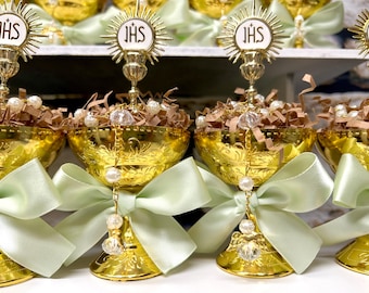Rosary Favor | First Communion Favor | Holy Cup Favor | Recuerdo de Primera Comunion | Mini Rosary | Beaded Rosaries | Communion VARIETY