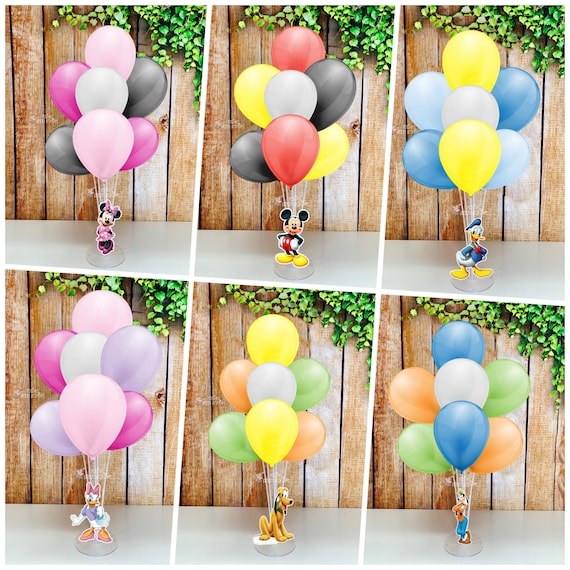 Mickey Mouse Clubhouse birthday party Balloon wood guest table centerpiece decoration Pluto Daisy Goofy Minnie Mickey Donald SET OF 6 Il_570xn