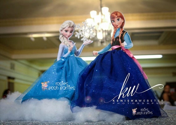 Frozen Birthday Theme Centerpiece Favor Elsa Anna Dress Etsy