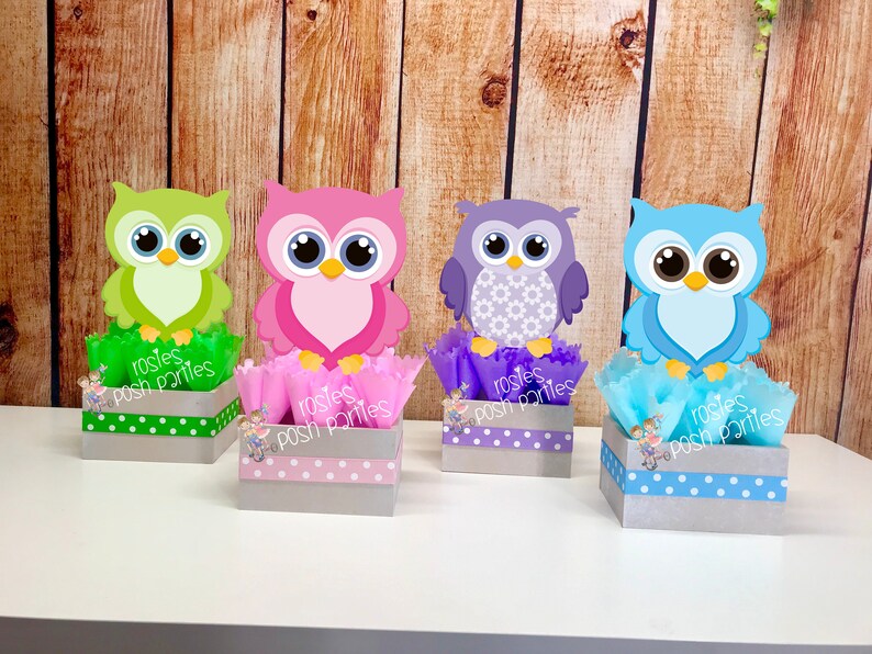 Owl Baby Shower Centerpiece For Guest Table Owl Centerpiece Etsy