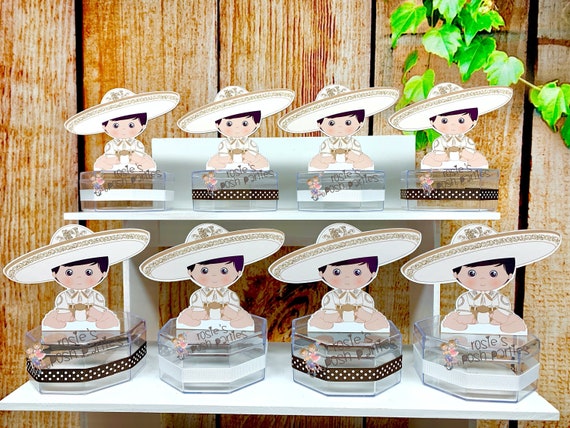 Charro Baptism | Charro First Birthday | Charro Theme | Mariachi Theme Baptism Candy Jar Favors | Charro Favors | Baptism Theme SET OF 12 Il_570xn
