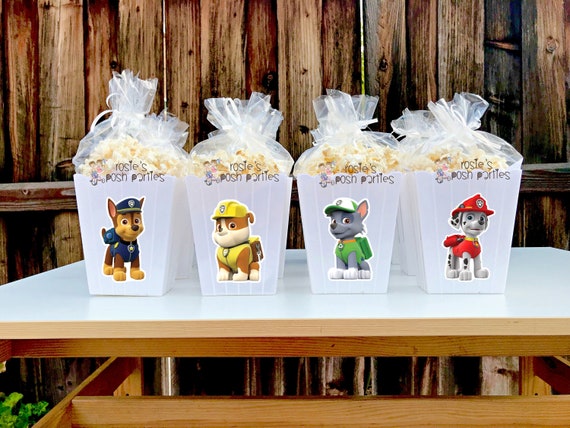 Paw Patrol Theme | Paw Patrol Party Favors | Paw Patrol Birthday Party Popcorn Favor Bins | Paw Patrol Party Favors | Popcorn SET OF 12 Il_570xn