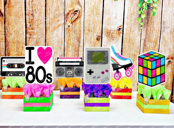 I Love The 80s Birthday Bash Party Centerpieces 80s Party Etsy 日本