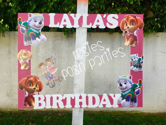 Paw Patrol Birthday Theme | Paw Patrol Photo Prop | Paw Patrol Photo Booth | Paw Patrol Frame | Paw Patrol Favor | Paw Patrol Decoration Il_570xn