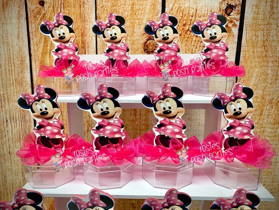 Gold Minnie Mouse candy treat jars for birthday gift birthday favor or birthday raffles Gold Minnie Mouse favors SET OF 12 Il_570xn