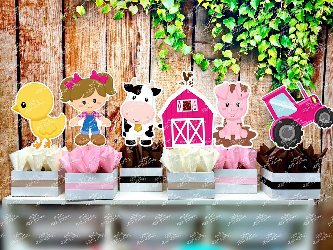 Pink Farm Theme Girl Farm Birthday Pink Farm Party Farm - Etsy