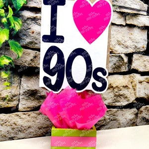 I love the 90s birthday bash party centerpieces 90s party decoration 90s birthday I love the 90s centerpiece party favors SET OF 6 image 6