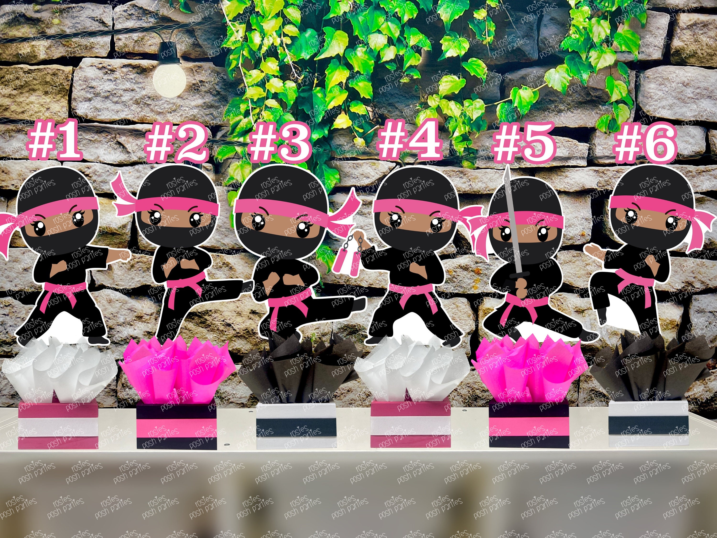 12 Fasce Ninja Per Capelli – Fascette Karate Per Feste A Tema – Accessori Compleanno Ninja - 4