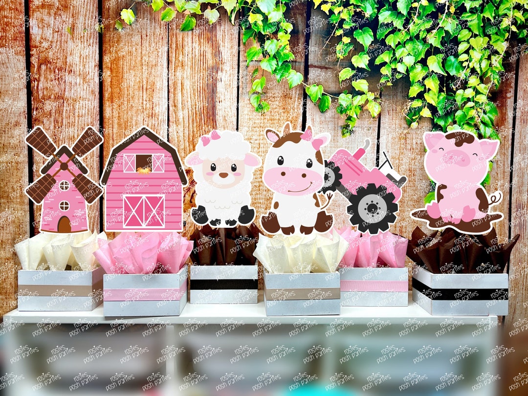 Pink Farm Theme Girl Farm Birthday Pink Farm Party Farm - Etsy