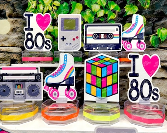 I love the 80s birthday Theme | 80s Theme Party Favor | 80s Theme Favors | 80s Party Candy Jar Favor | 80s Baby Party Decoration SET OF 12