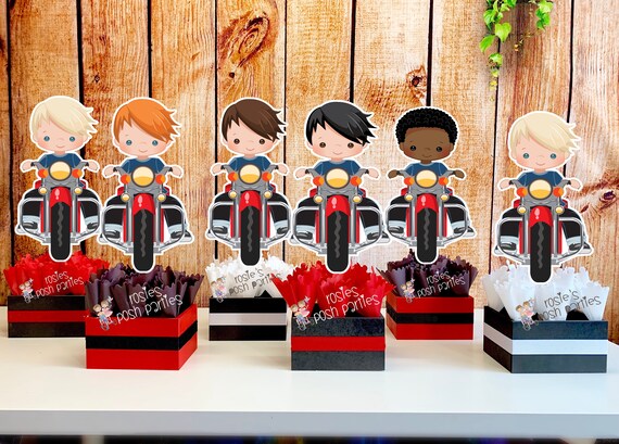 baby shower motorcycle centerpiece