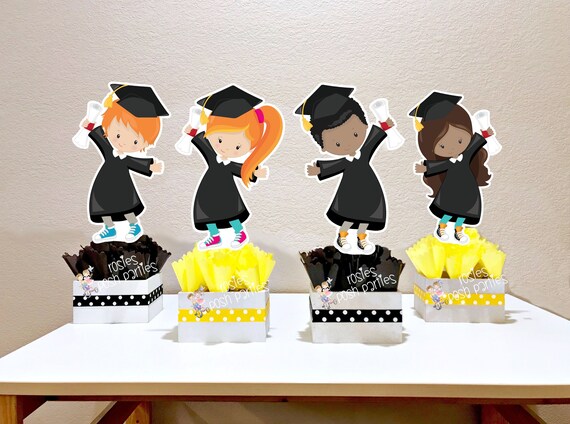 Graduation Party Celebration Centerpieces Decoration Party High School Cap and Gown College Graduation University congrats grad INDIVIDUAL Il_570xn