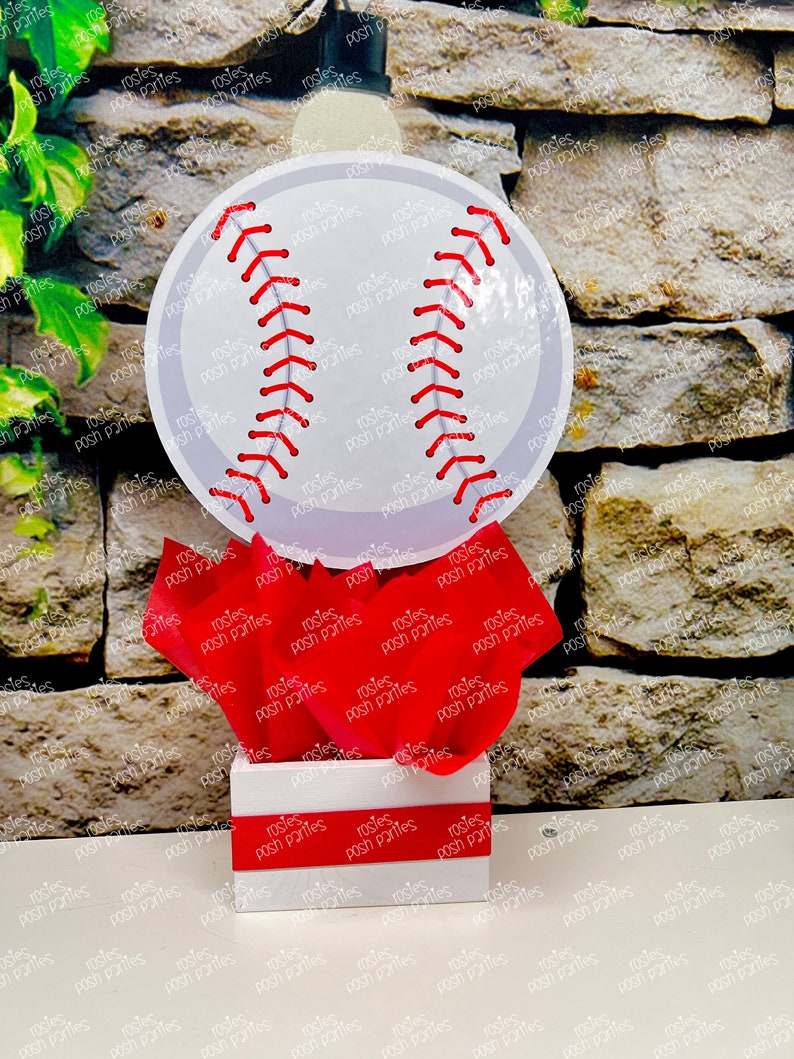 Sports Theme Centerpiece Sports Party Sports Birthday Soccer Football Baseball Basketball decoration for Birthday or themed event SET OF 4 image 4