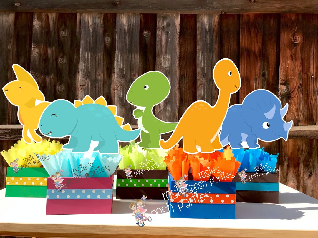 Tema de cumpleaños de dinosaurios / Centro de mesa de - Etsy México Tema de cumpleaños de dinosaurios / Centro de mesa de - Etsy México