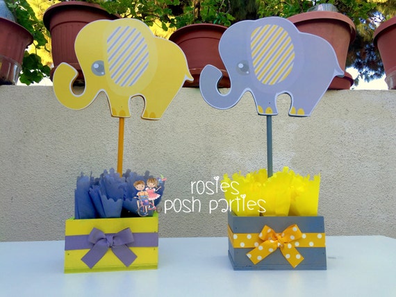 Elephant Baby Shower Baby Elephant Baby Shower Grey Yellow Elephant