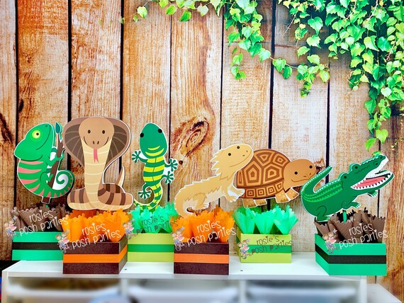 Reptile Theme | Reptile Birthday Party Decoration | Snake Reptile Theme | Birthday Party Centerpiece | Reptile Snake Turtle INDIVIDUAL Il_570xn