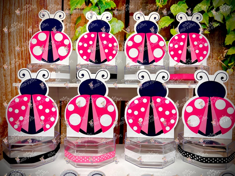 Pink Ladybug Birthday Theme Pink Theme Party Favor Ladybug Etsy