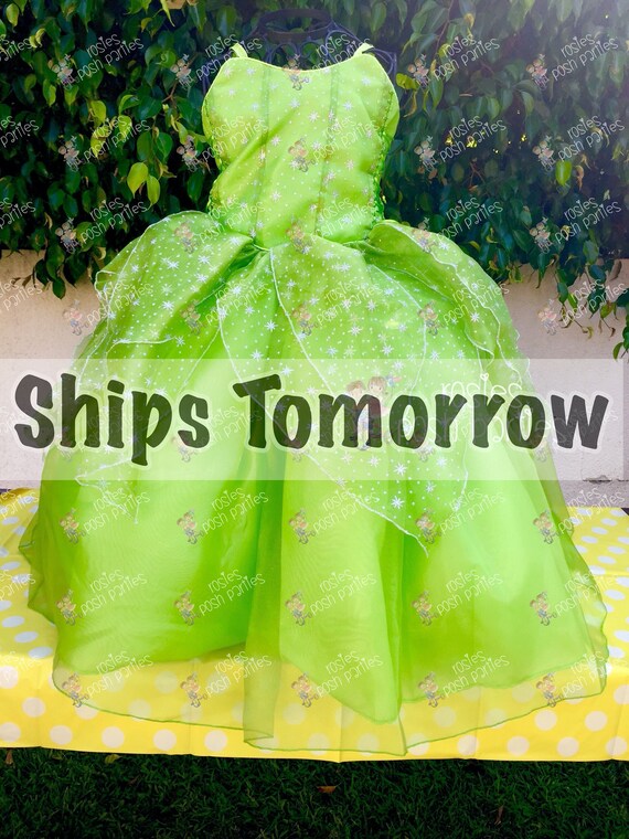 Tinkerbell Fairy dress for Birthday costume or Photo shoot Tinkerbell dress outfit Birthday dress costume Princess dress for Birthday party Il_570xn