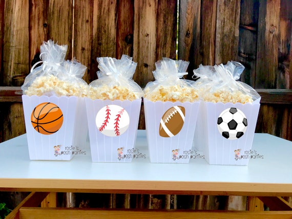 Sports Birthday Party Favor Centerpiece Baseball Basketball Etsy