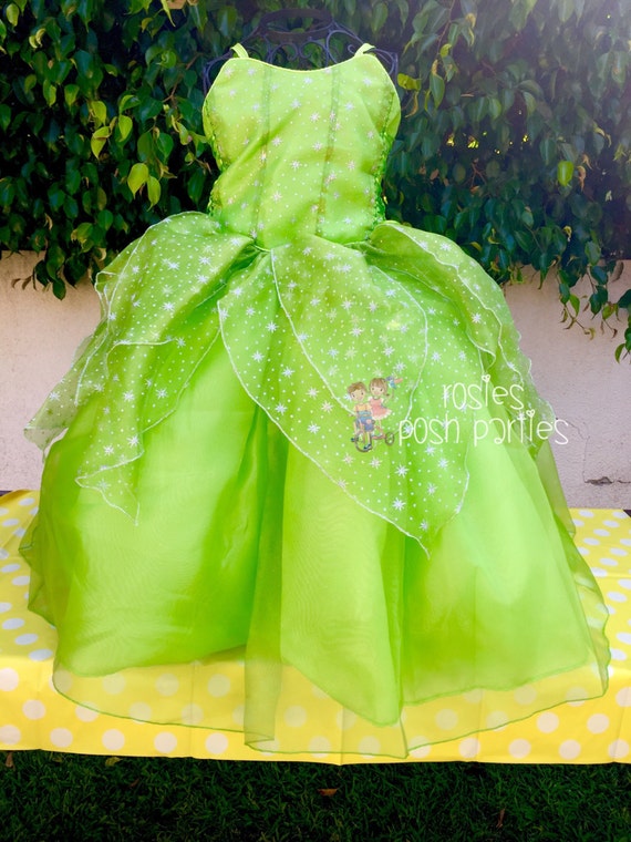 Tinkerbell Fairy dress for Birthday costume or Photo shoot Tinkerbell dress outfit Birthday dress costume Princess dress for Birthday party Il_570xn