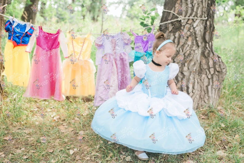 Cinderella dress for Birthday costume or Photo shoot Cinderella dress outfit Birthday dress Cinderella costume Princess dress for Birthday image 8