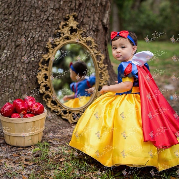 Snow White dress for Birthday costume or Photo shoot Snow White dress outfit Birthday dress Snow White costume dress for Birthday party