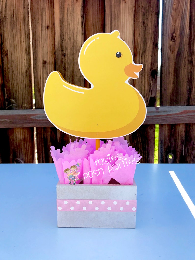 Rubber Ducky Theme Baby Shower Centerpiece Duck Decoration Etsy