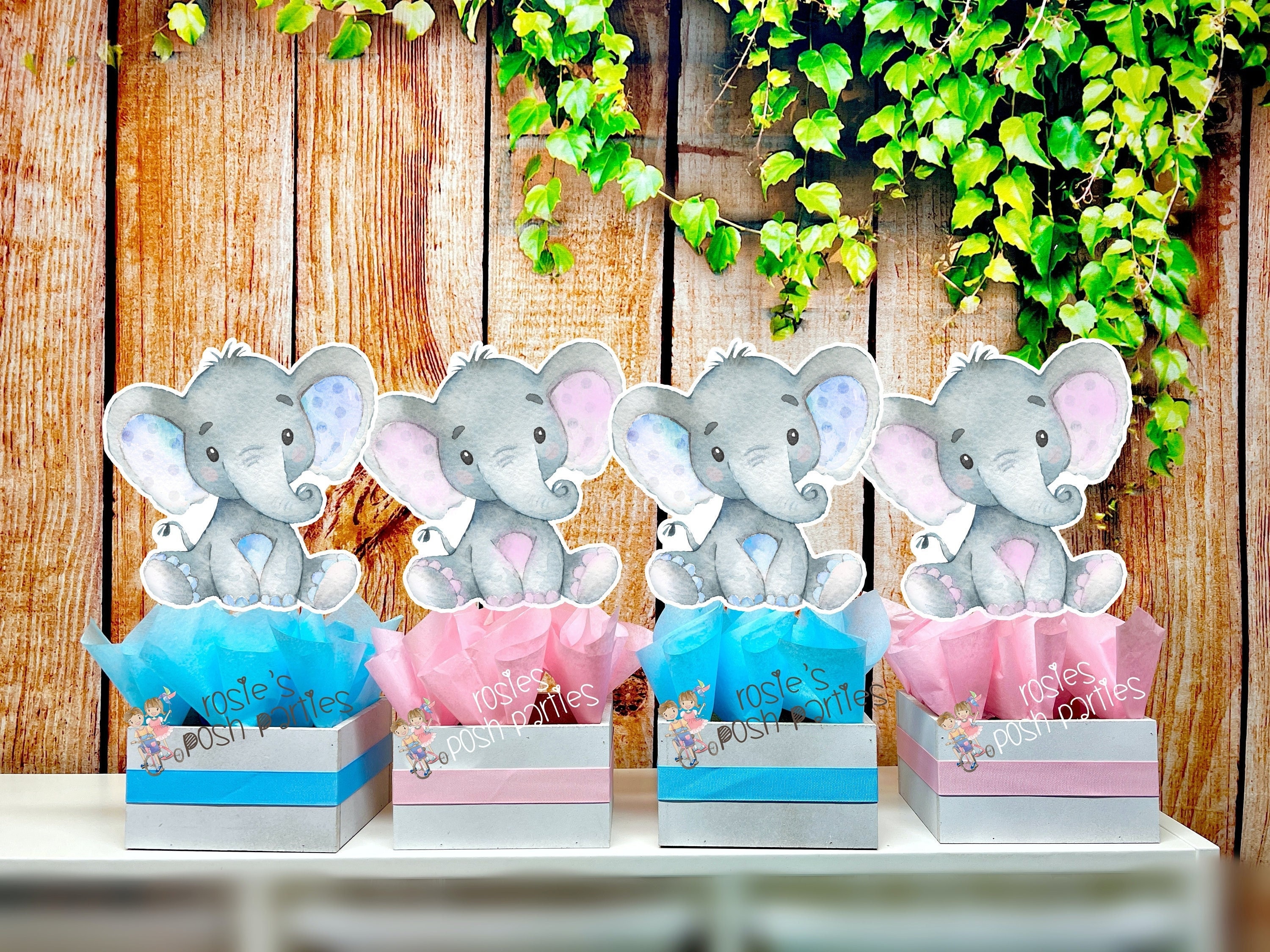 Elephant Baby Shower Theme Elephant Birthday Gender Reveal Etsy