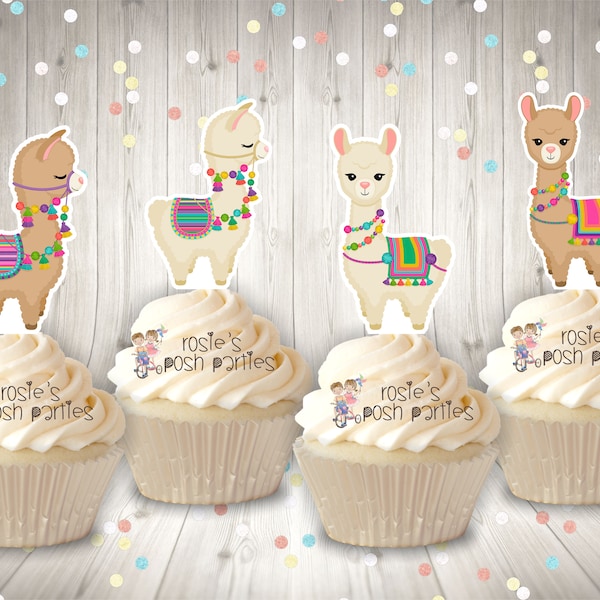 Llama Cupcake Topper - Etsy