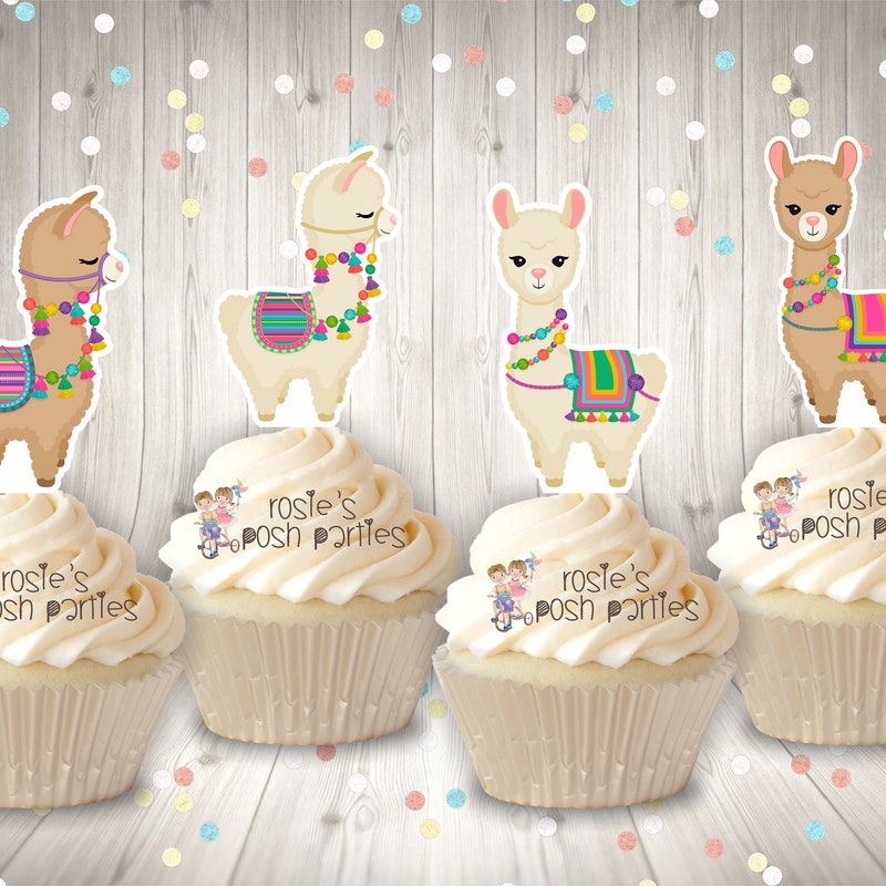Llama Cupcake Toppers - Etsy
