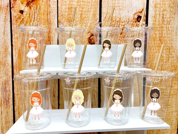 First Communion Theme | Girl Communion Party Favors | Communion Cup and Straws | Recuerdo Primera Comunion | Girl First Communion Variety Il_570xn