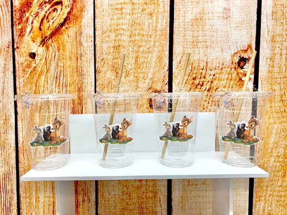 Bambi Baby Shower Theme | Bambi Birthday Theme | Bambi Cup and Straws Party Favors | Bambi Deer Theme Party Cup Favors | Bambi Theme VARIETY Il_570xn