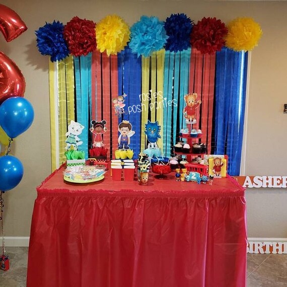 Daniel Tiger Birthday Party Wood Guest Table Centerpiece Etsy