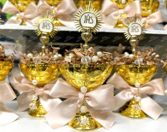 Rosary Favor | First Communion Favor | Holy Cup Favor | Recuerdo de Primera Comunion | Mini Rosary | Beaded Rosaries | Communion VARIETY