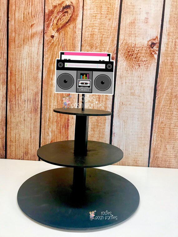 I love the 80's birthday bash Theme birthday party wood Cupcake Stand decoration 80's bash I Love the 80's Theme Birthday 80's Cupcake Stand Il_570xn