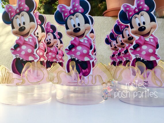 Gold Minnie Mouse candy treat jars for birthday gift birthday favor or birthday raffles Gold Minnie Mouse favors SET OF 12 Il_570xn