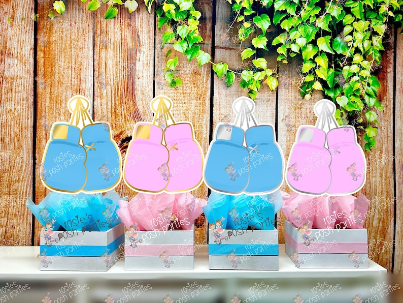 Boxing Gloves Baby Shower Theme Gender Reveal Boxing Theme Etsy